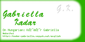 gabriella kadar business card